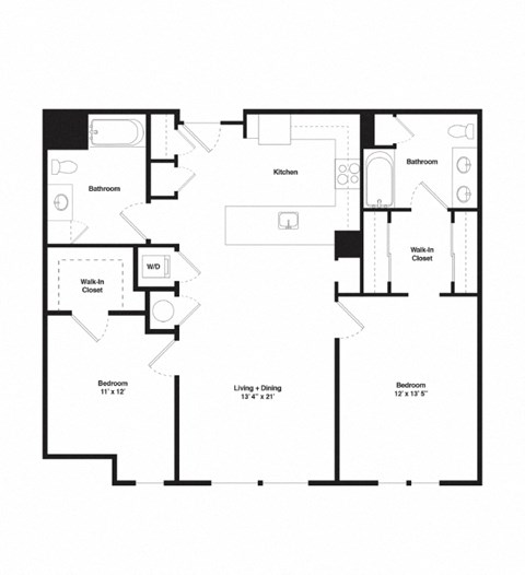 a floor plan of a house with a mix of bedrooms and baths